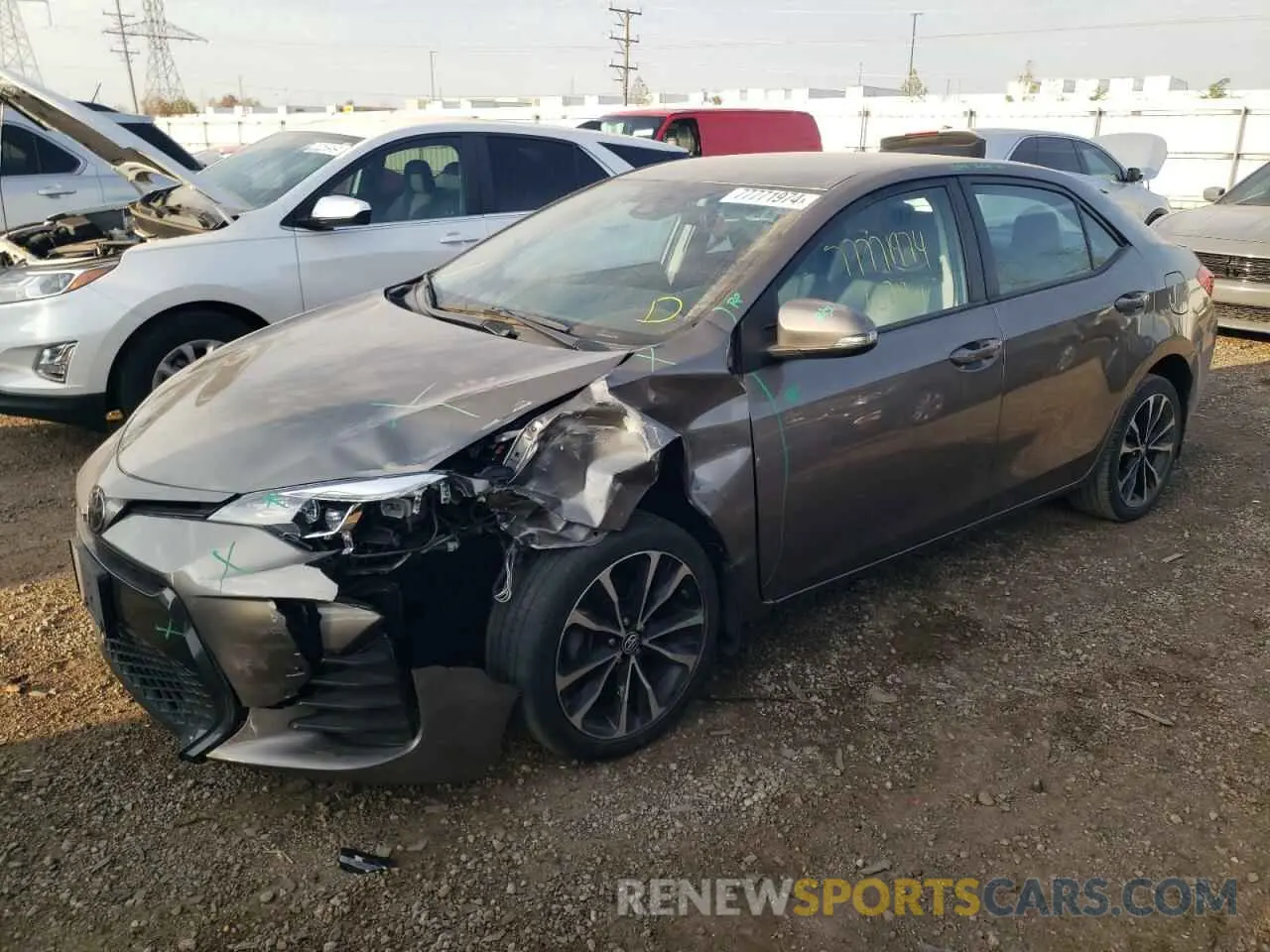 1 Photograph of a damaged car 5YFBURHEXKP903217 TOYOTA COROLLA 2019