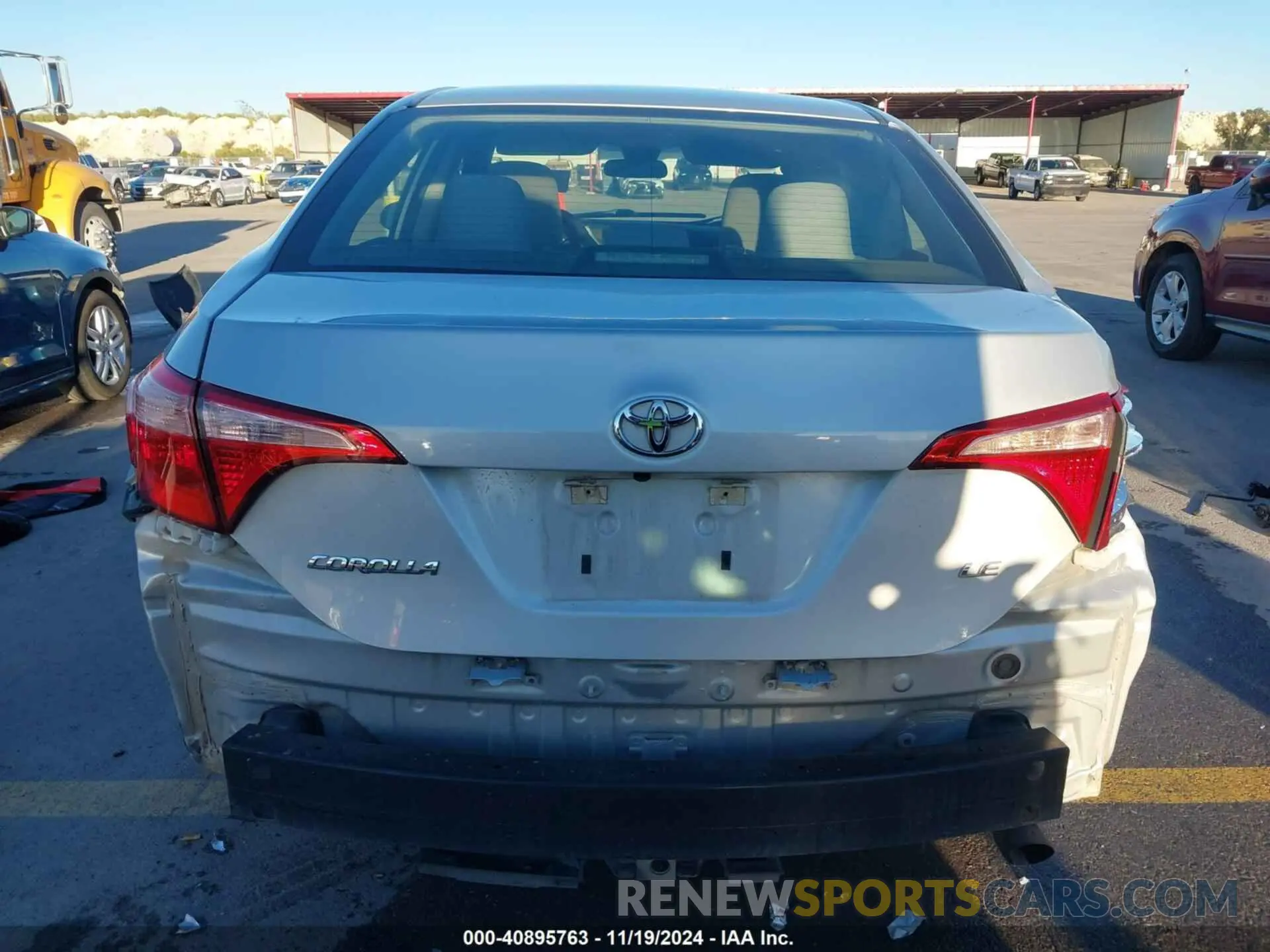 16 Photograph of a damaged car 5YFBURHEXKP903301 TOYOTA COROLLA 2019