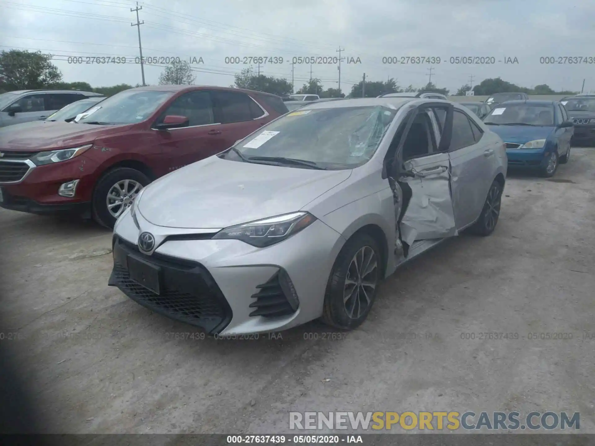 2 Photograph of a damaged car 5YFBURHEXKP909485 TOYOTA COROLLA 2019