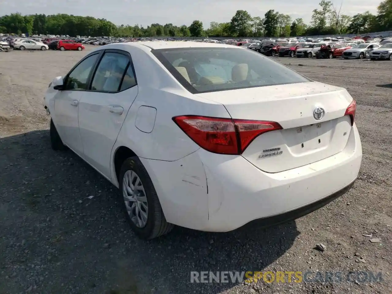 3 Photograph of a damaged car 5YFBURHEXKP920423 TOYOTA COROLLA 2019