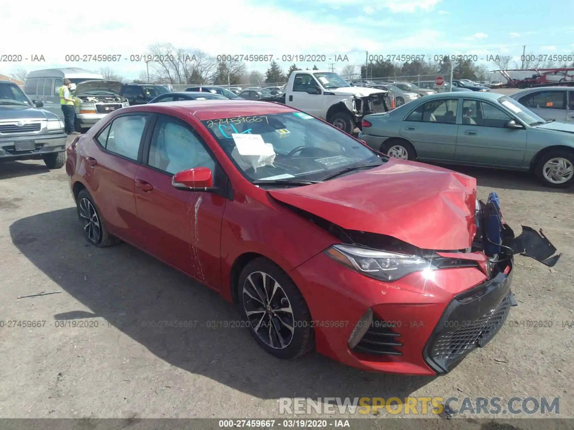 1 Photograph of a damaged car 5YFBURHEXKP922494 TOYOTA COROLLA 2019