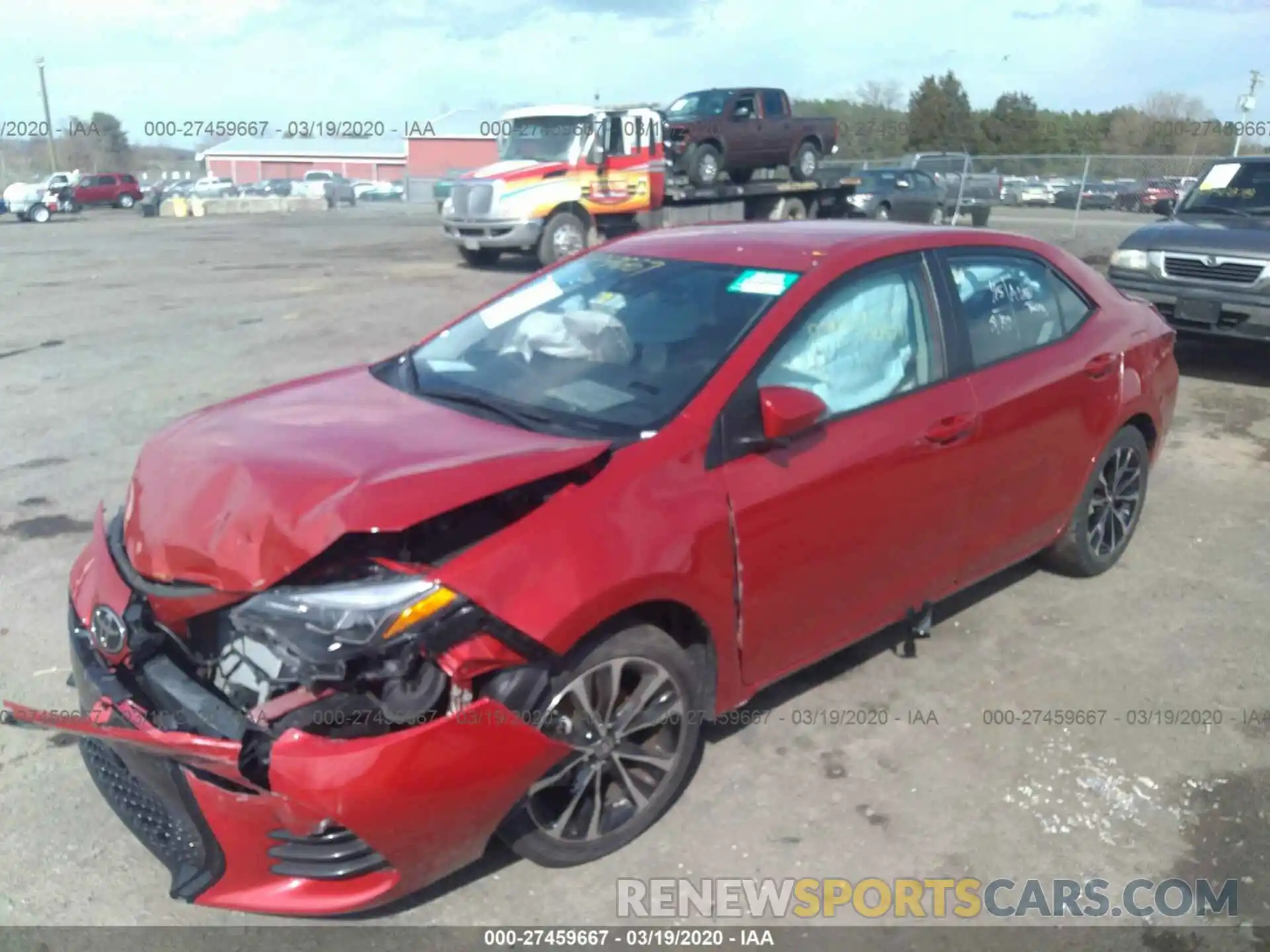 2 Photograph of a damaged car 5YFBURHEXKP922494 TOYOTA COROLLA 2019