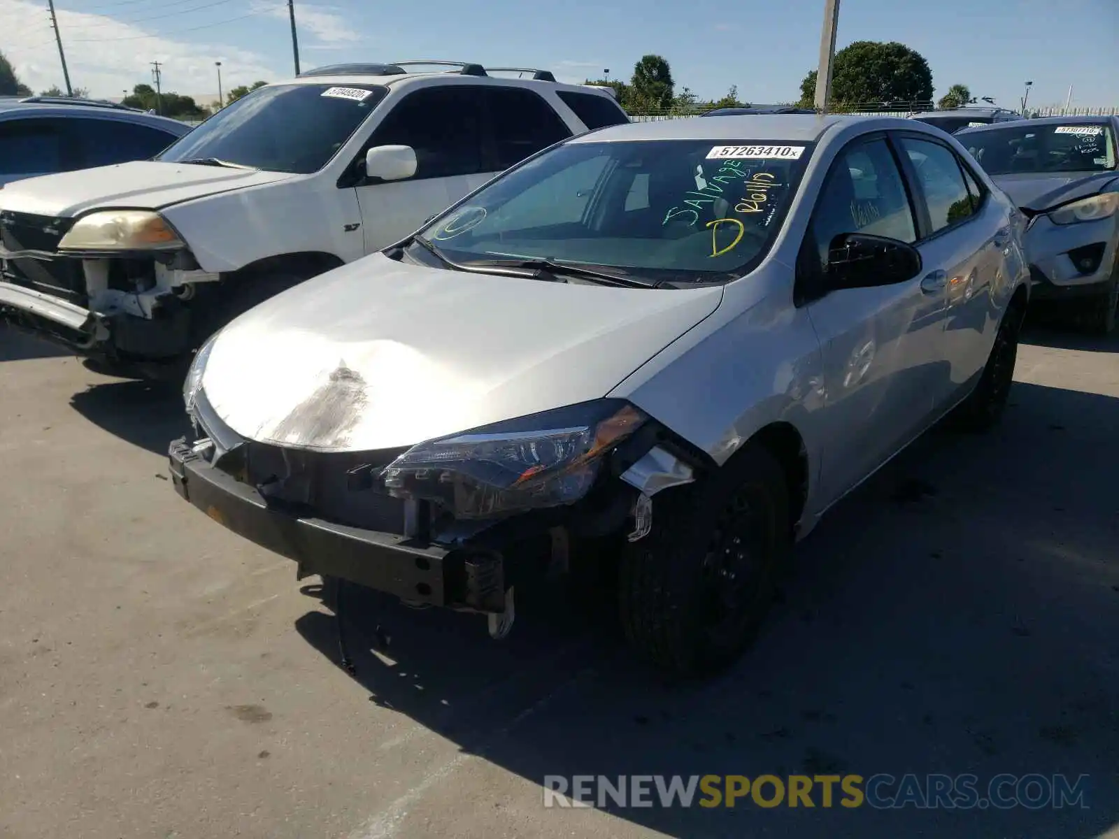 2 Photograph of a damaged car 5YFBURHEXKP939280 TOYOTA COROLLA 2019