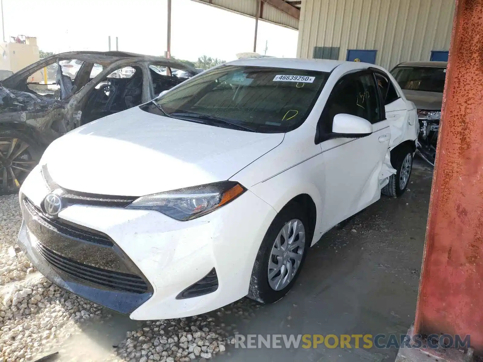 2 Photograph of a damaged car 5YFBURHEXKP947296 TOYOTA COROLLA 2019