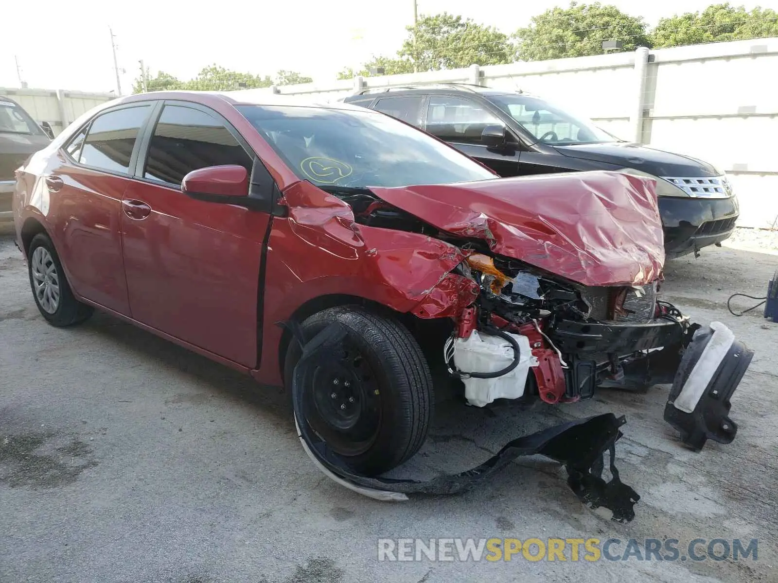 1 Photograph of a damaged car 5YFBURHEXKP947380 TOYOTA COROLLA 2019
