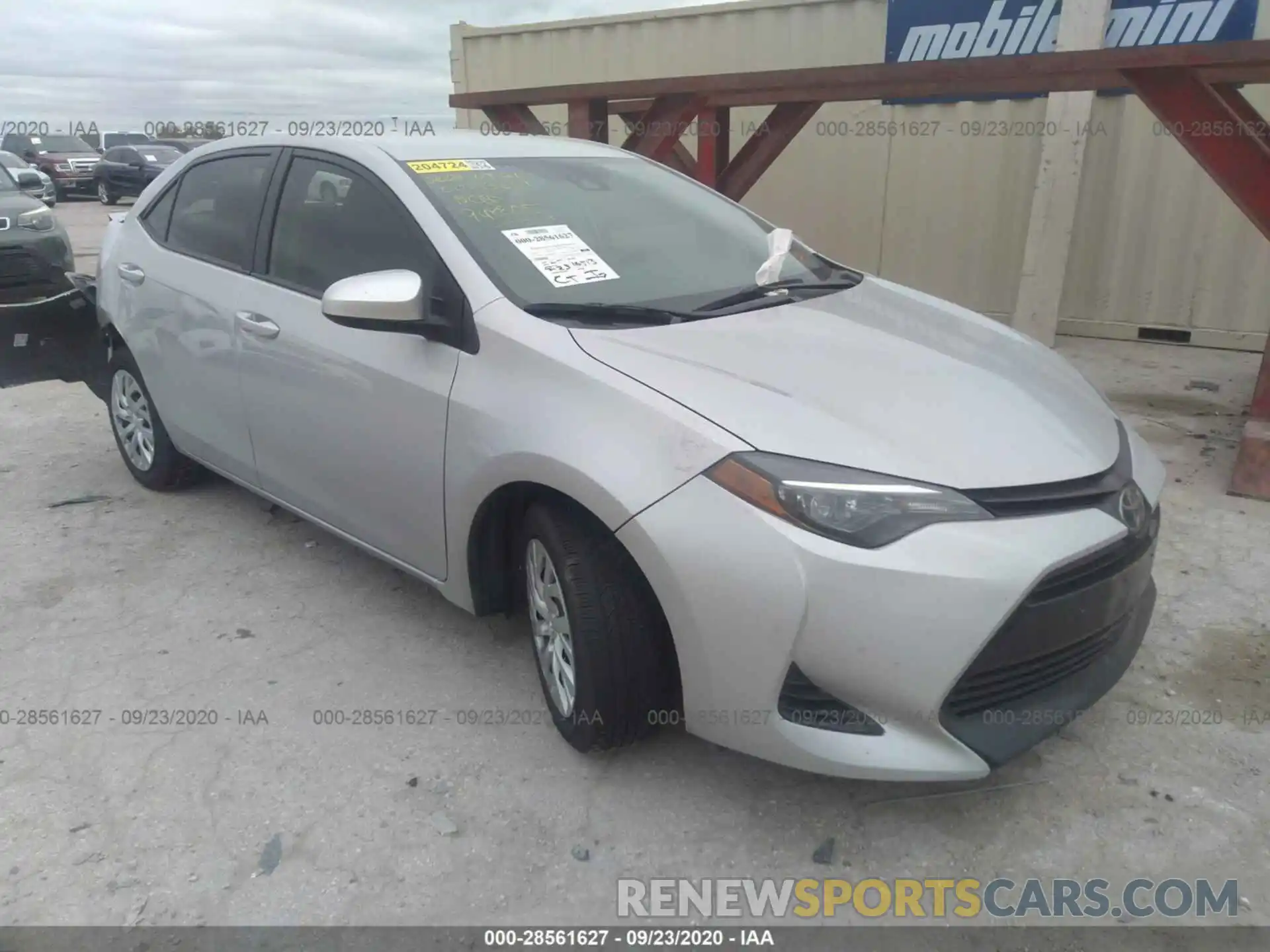 1 Photograph of a damaged car 5YFBURHEXKP948805 TOYOTA COROLLA 2019