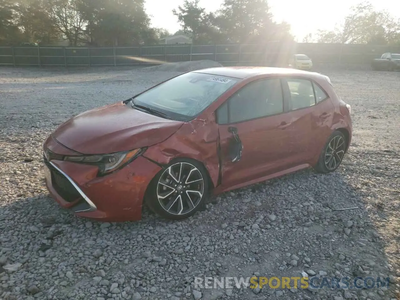 1 Photograph of a damaged car JTNK4RBE0K3014696 TOYOTA COROLLA 2019