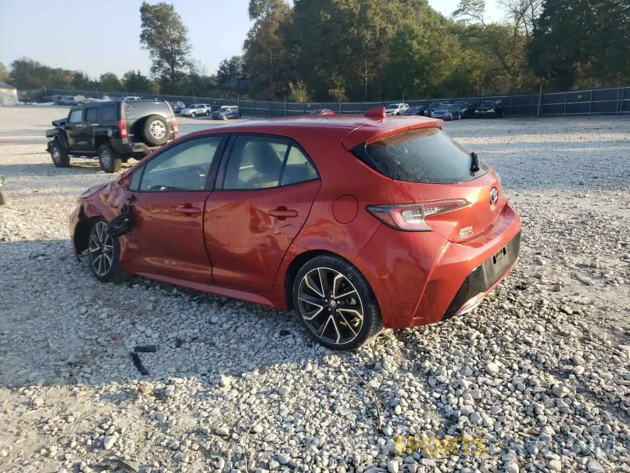 2 Photograph of a damaged car JTNK4RBE0K3014696 TOYOTA COROLLA 2019