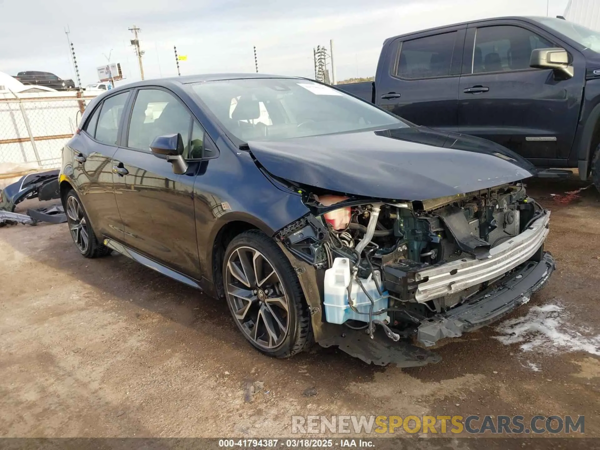 1 Photograph of a damaged car JTNK4RBE0K3020711 TOYOTA COROLLA 2019