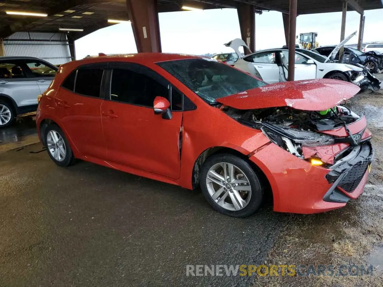 4 Photograph of a damaged car JTNK4RBE0K3021471 TOYOTA COROLLA 2019