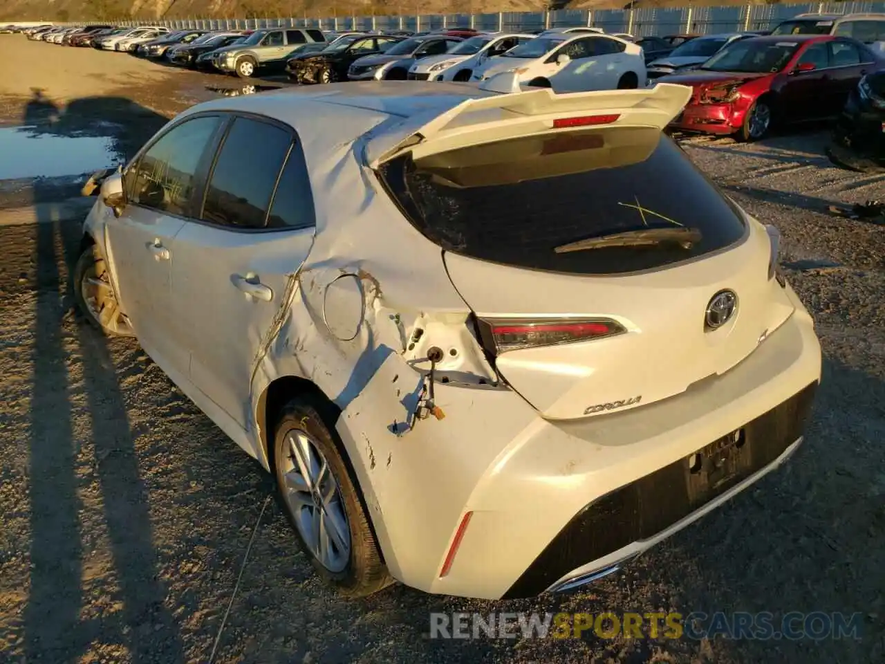 3 Photograph of a damaged car JTNK4RBE0K3028159 TOYOTA COROLLA 2019