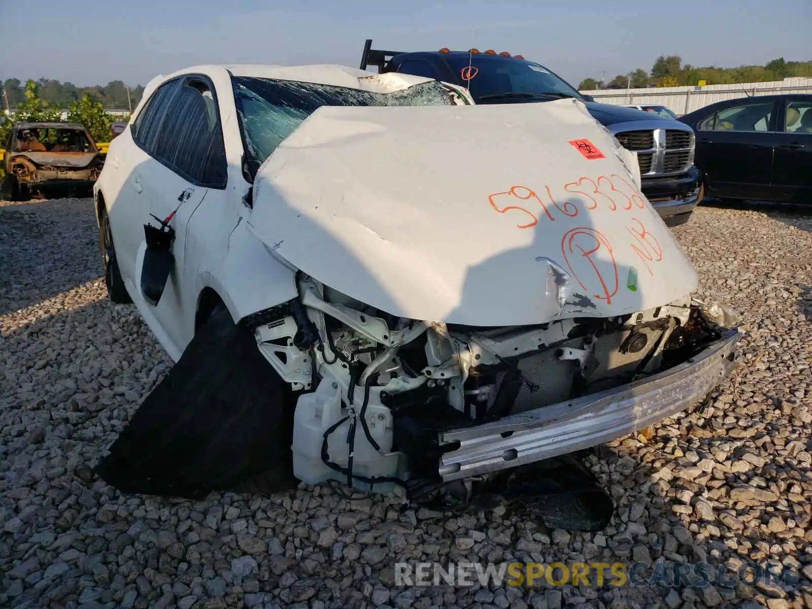 1 Photograph of a damaged car JTNK4RBE0K3040196 TOYOTA COROLLA 2019