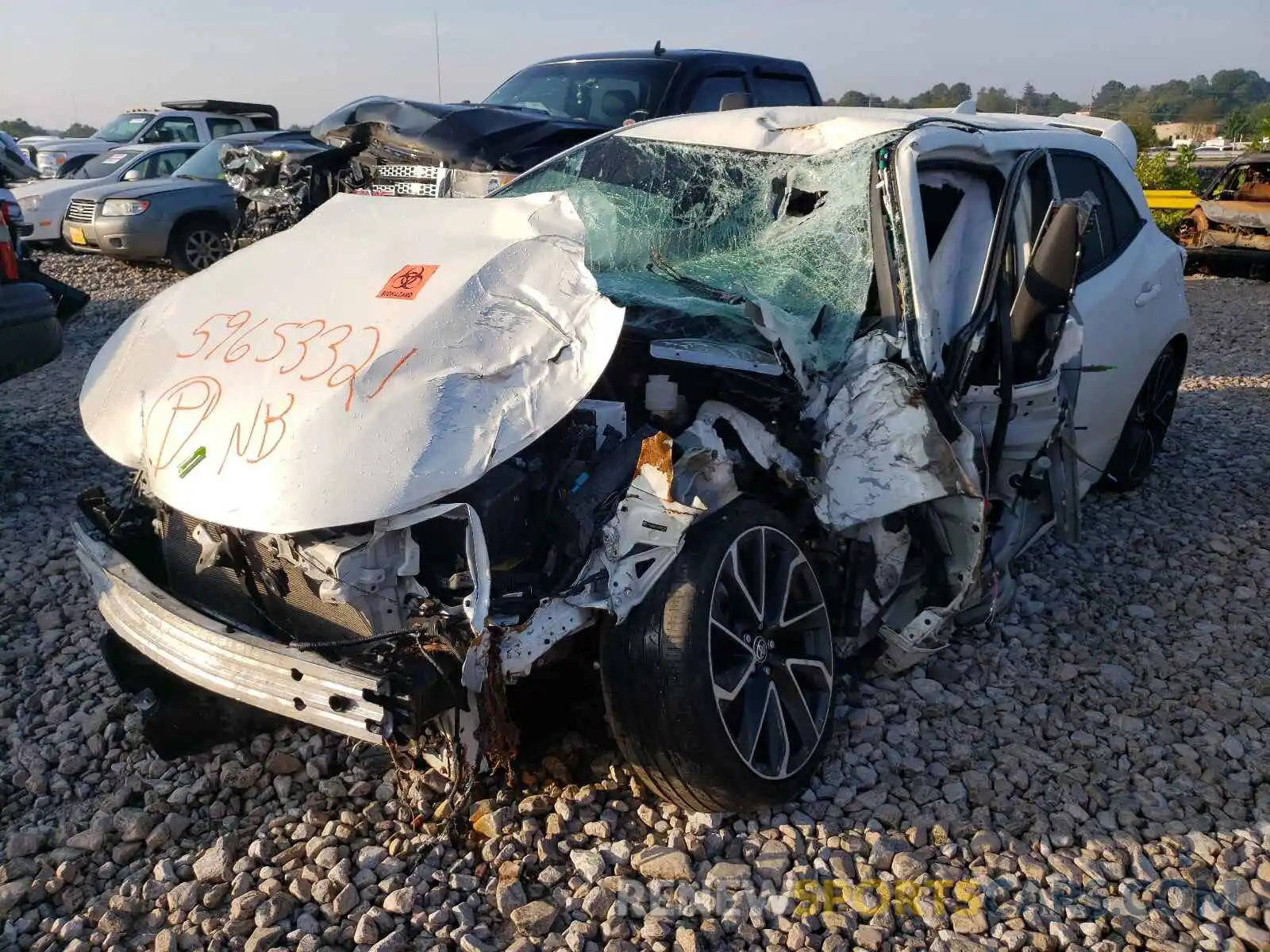 2 Photograph of a damaged car JTNK4RBE0K3040196 TOYOTA COROLLA 2019