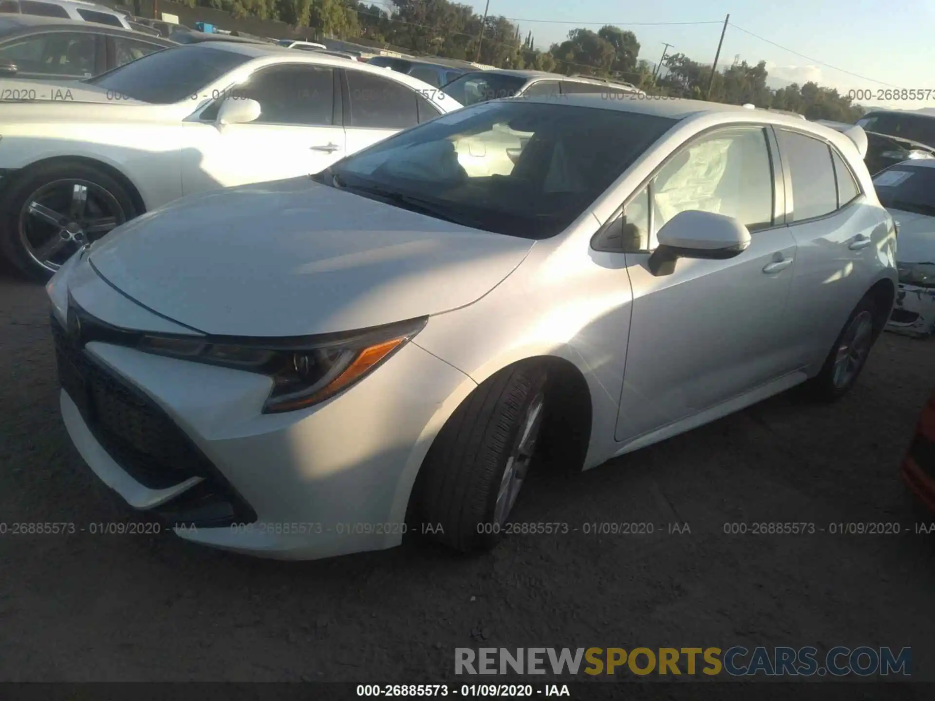 2 Photograph of a damaged car JTNK4RBE0K3042384 TOYOTA COROLLA 2019