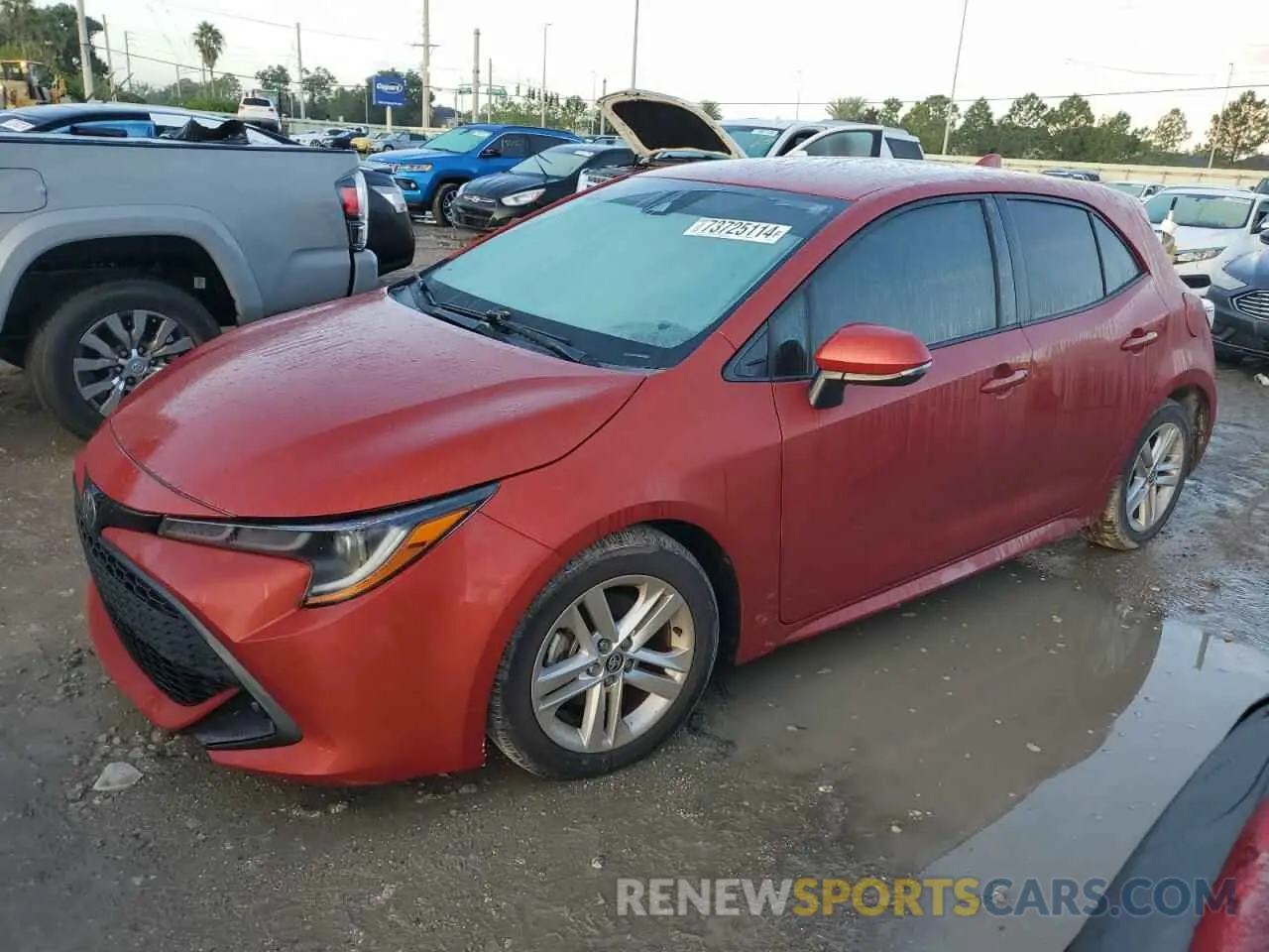 1 Photograph of a damaged car JTNK4RBE0K3049349 TOYOTA COROLLA 2019