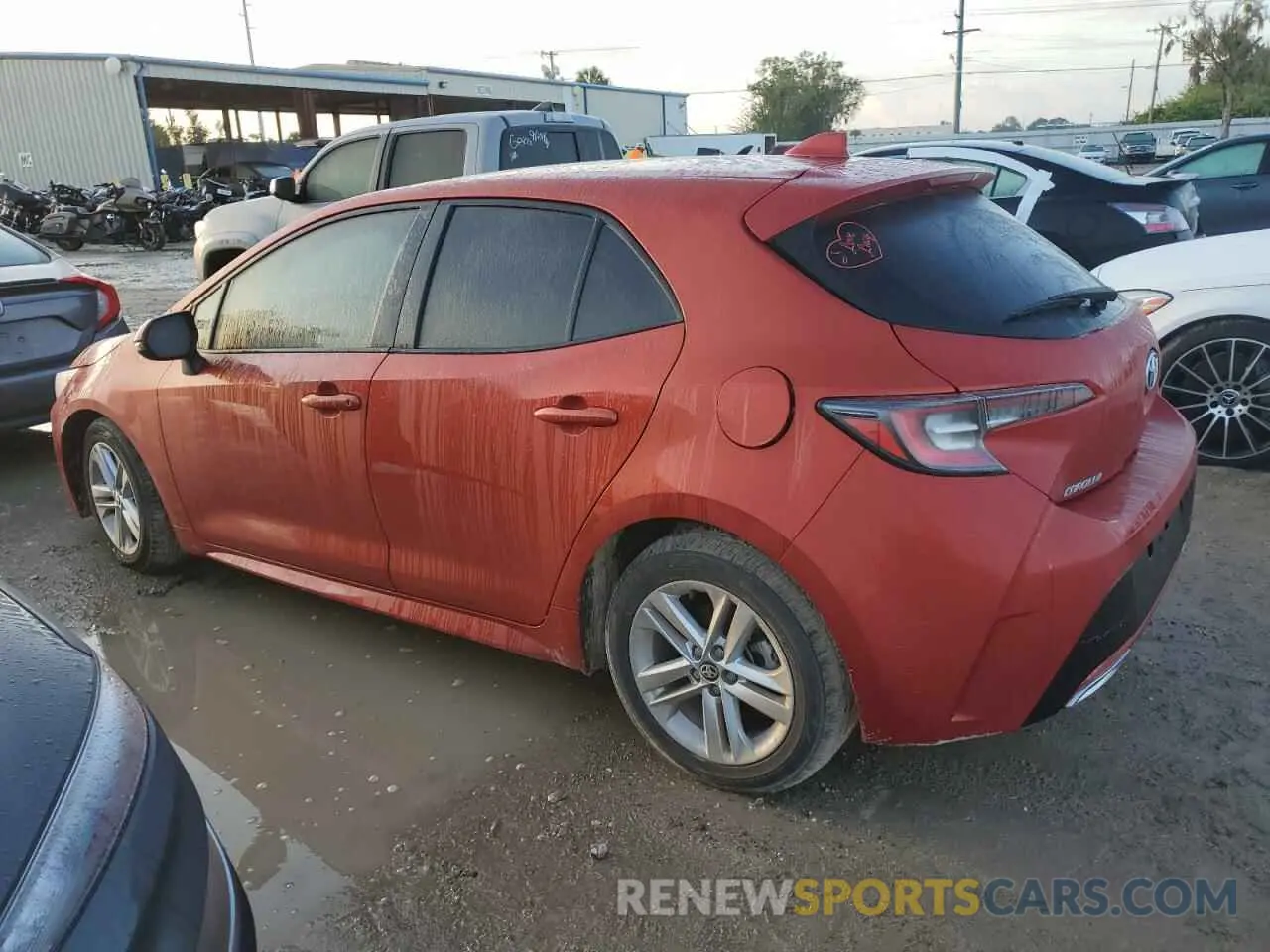 2 Photograph of a damaged car JTNK4RBE0K3049349 TOYOTA COROLLA 2019