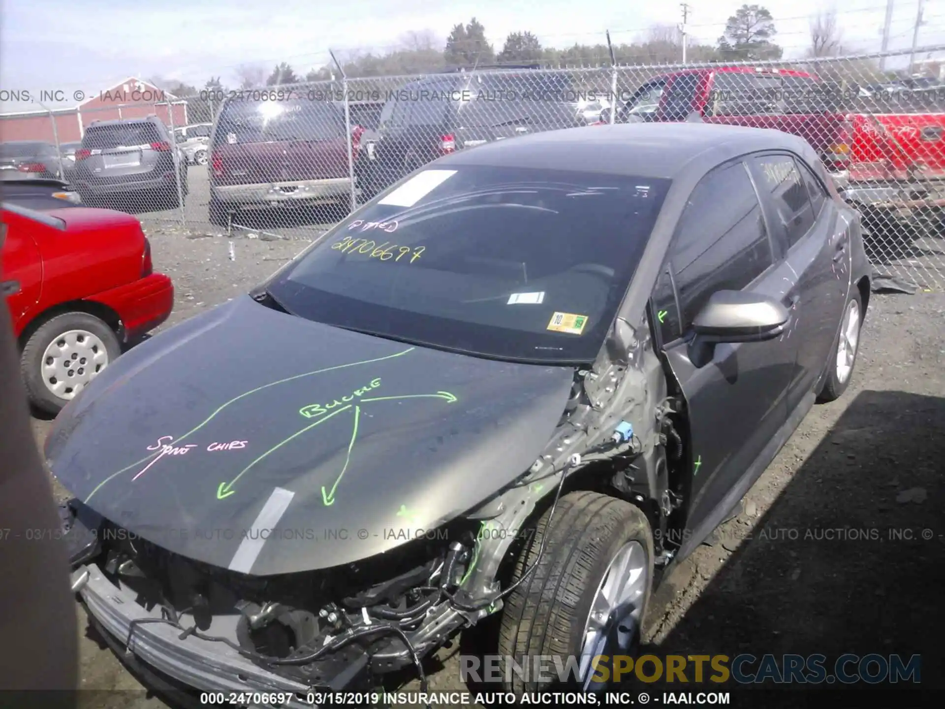 2 Photograph of a damaged car JTNK4RBE1K3016196 TOYOTA COROLLA 2019