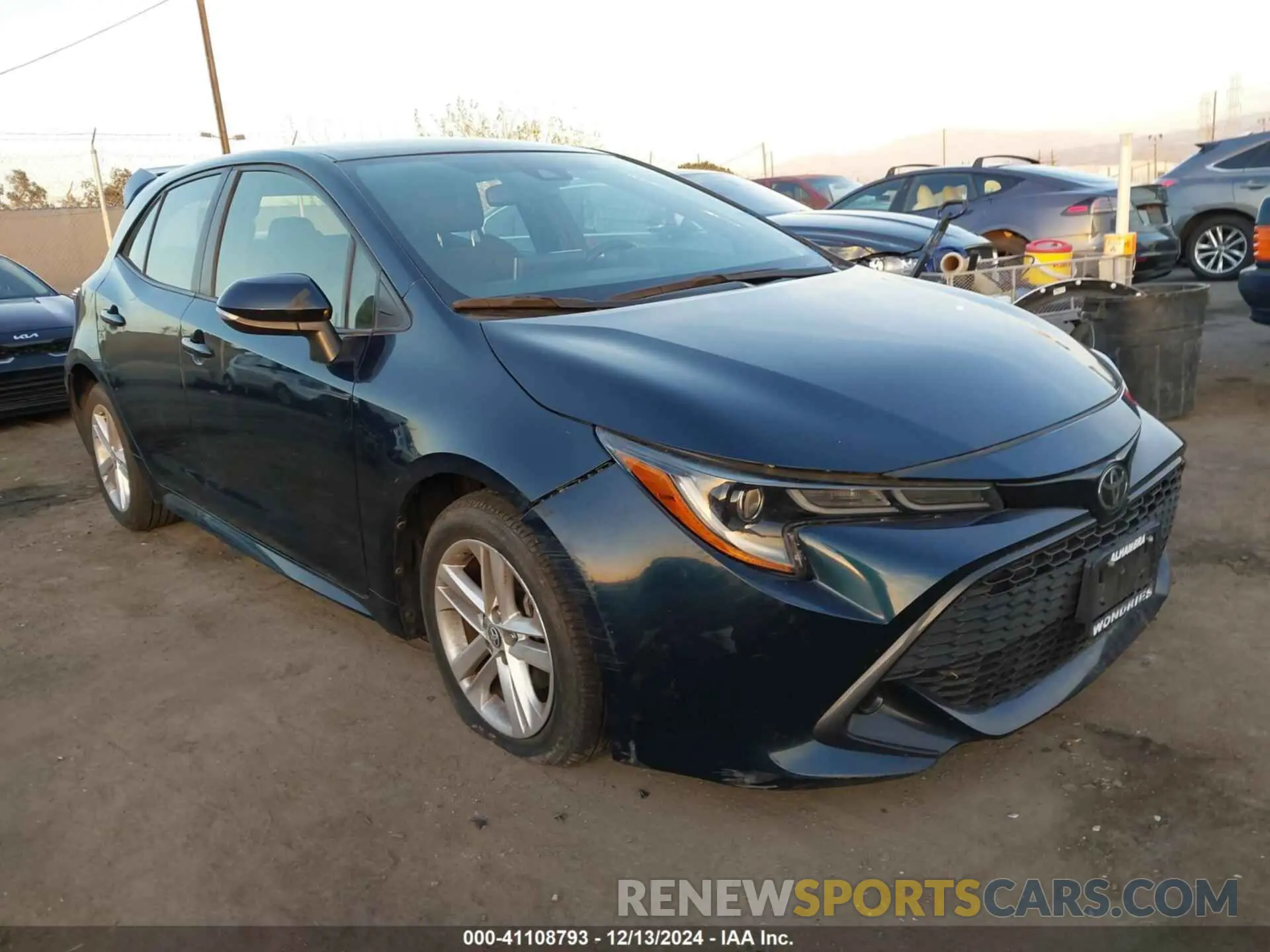 1 Photograph of a damaged car JTNK4RBE1K3035377 TOYOTA COROLLA 2019