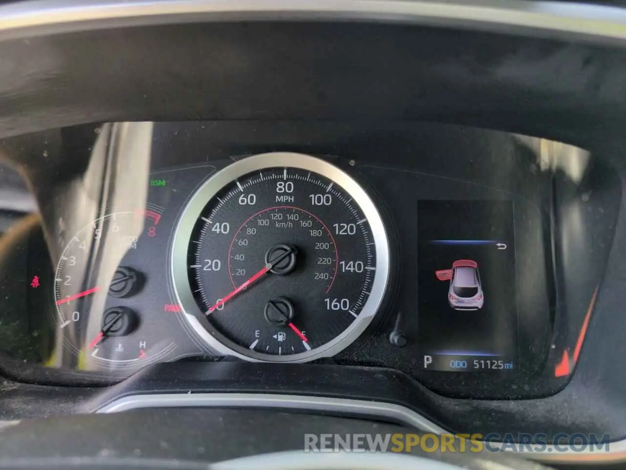 9 Photograph of a damaged car JTNK4RBE1K3052843 TOYOTA COROLLA 2019