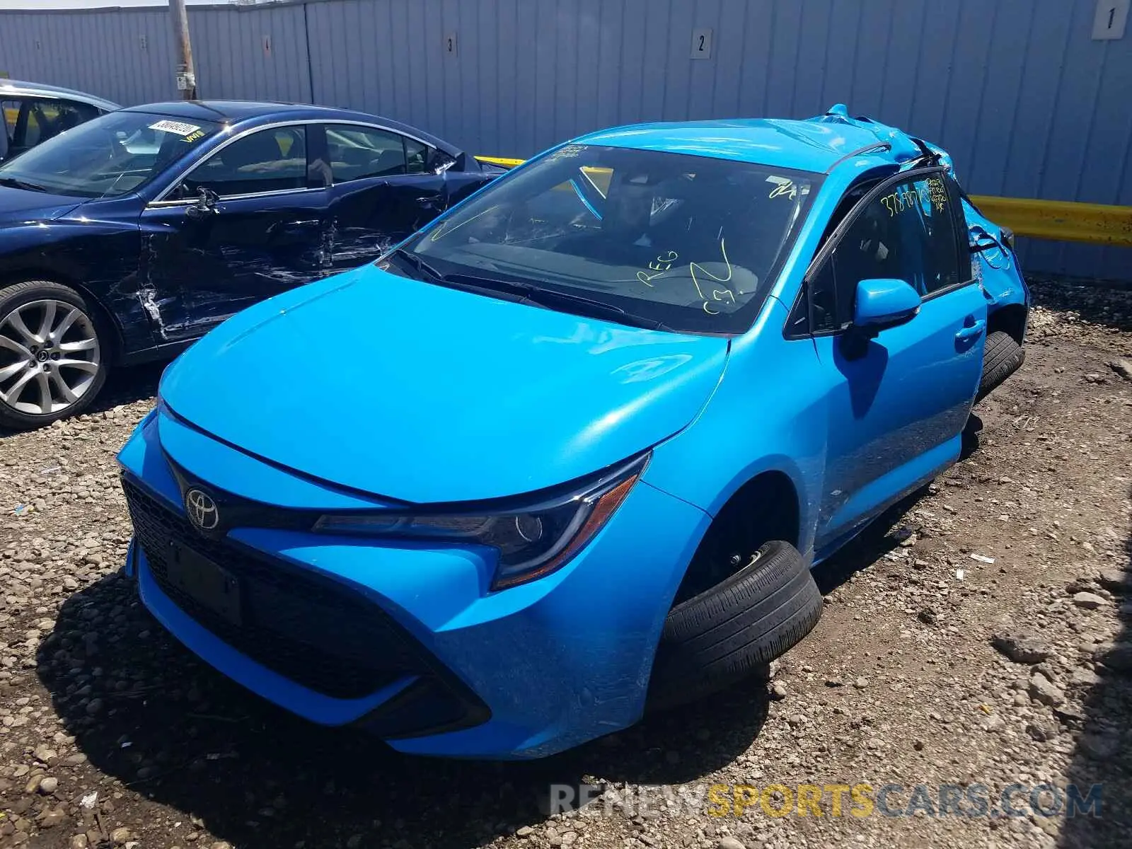 2 Photograph of a damaged car JTNK4RBE2K3014358 TOYOTA COROLLA 2019