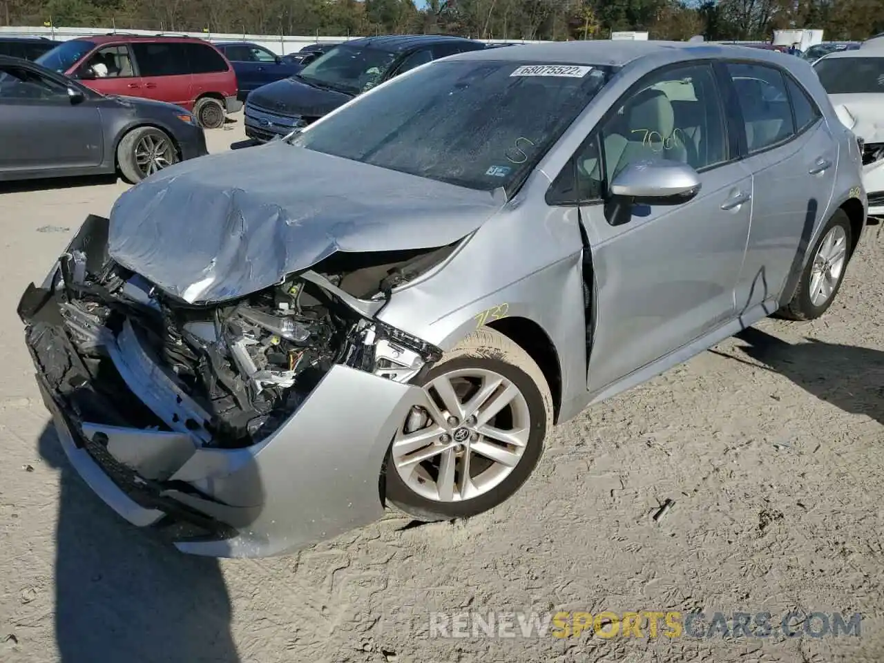 1 Photograph of a damaged car JTNK4RBE2K3043438 TOYOTA COROLLA 2019