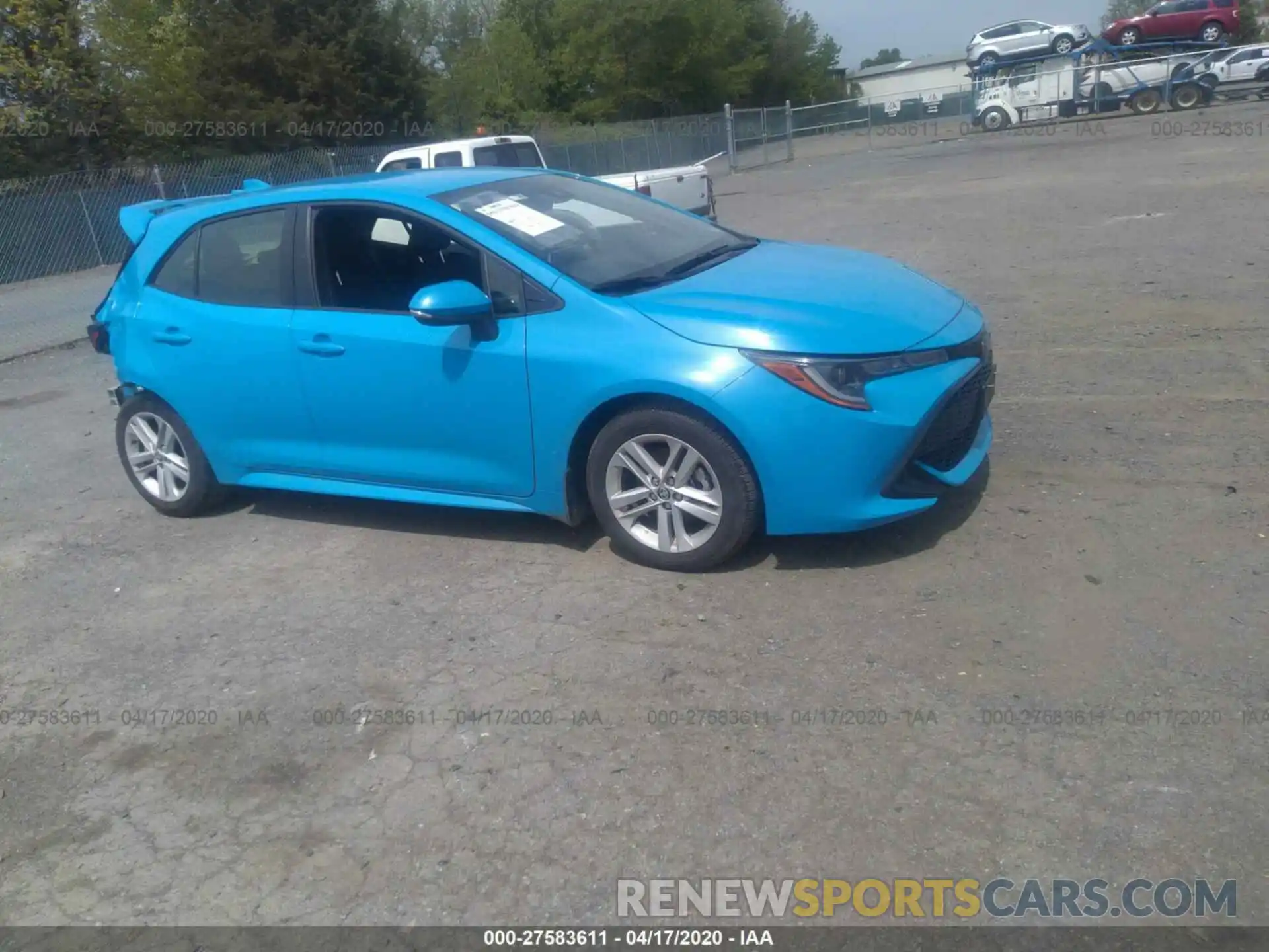 1 Photograph of a damaged car JTNK4RBE2K3067979 TOYOTA COROLLA 2019