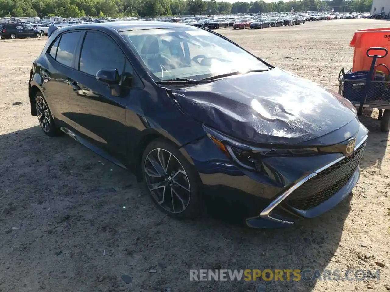 1 Photograph of a damaged car JTNK4RBE3K3001697 TOYOTA COROLLA 2019