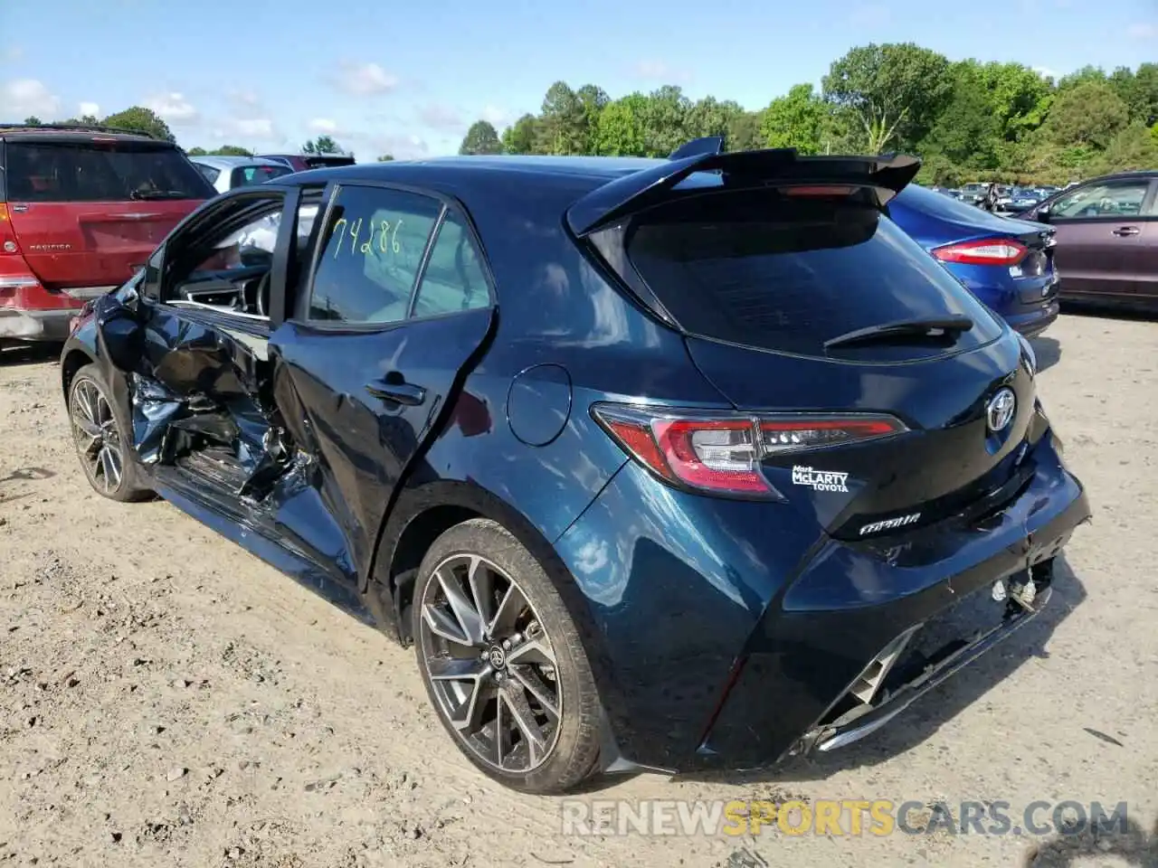 3 Photograph of a damaged car JTNK4RBE3K3001697 TOYOTA COROLLA 2019