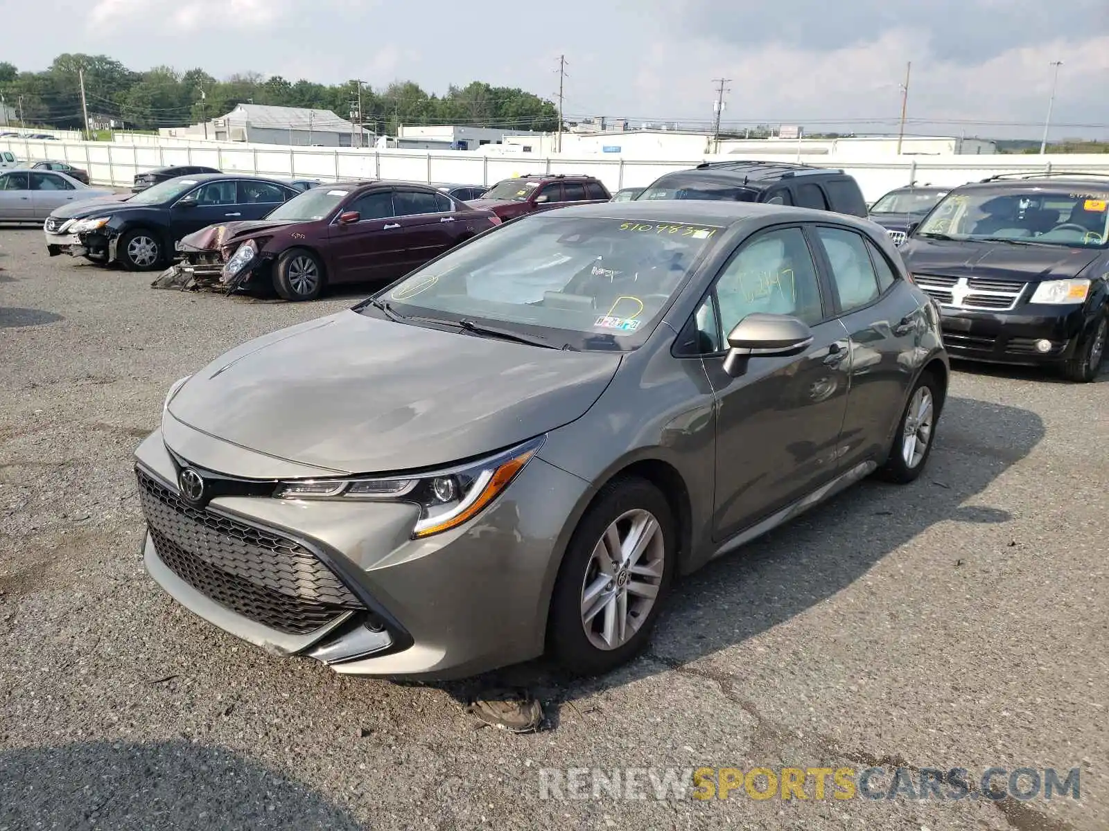 2 Photograph of a damaged car JTNK4RBE3K3022310 TOYOTA COROLLA 2019