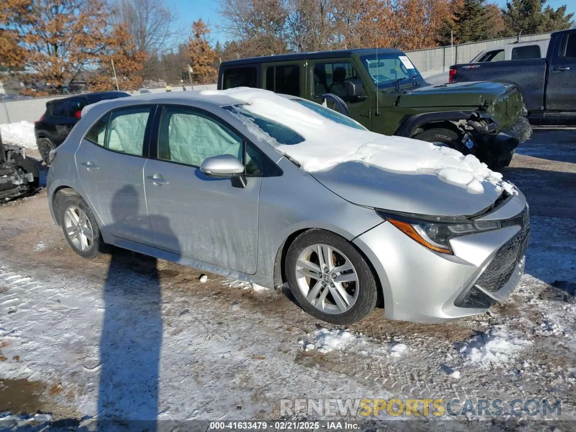 1 Photograph of a damaged car JTNK4RBE3K3029225 TOYOTA COROLLA 2019