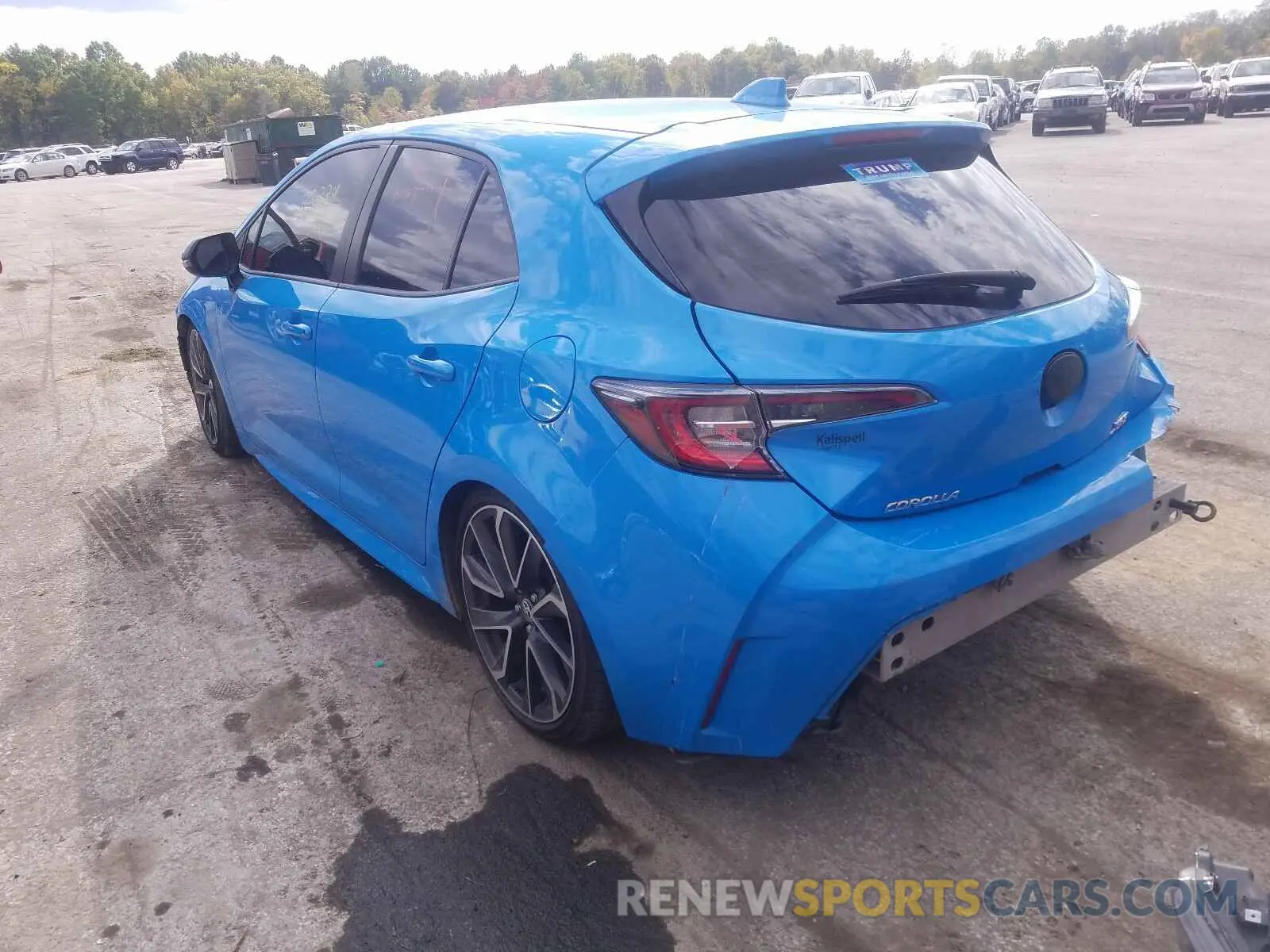3 Photograph of a damaged car JTNK4RBE3K3051435 TOYOTA COROLLA 2019