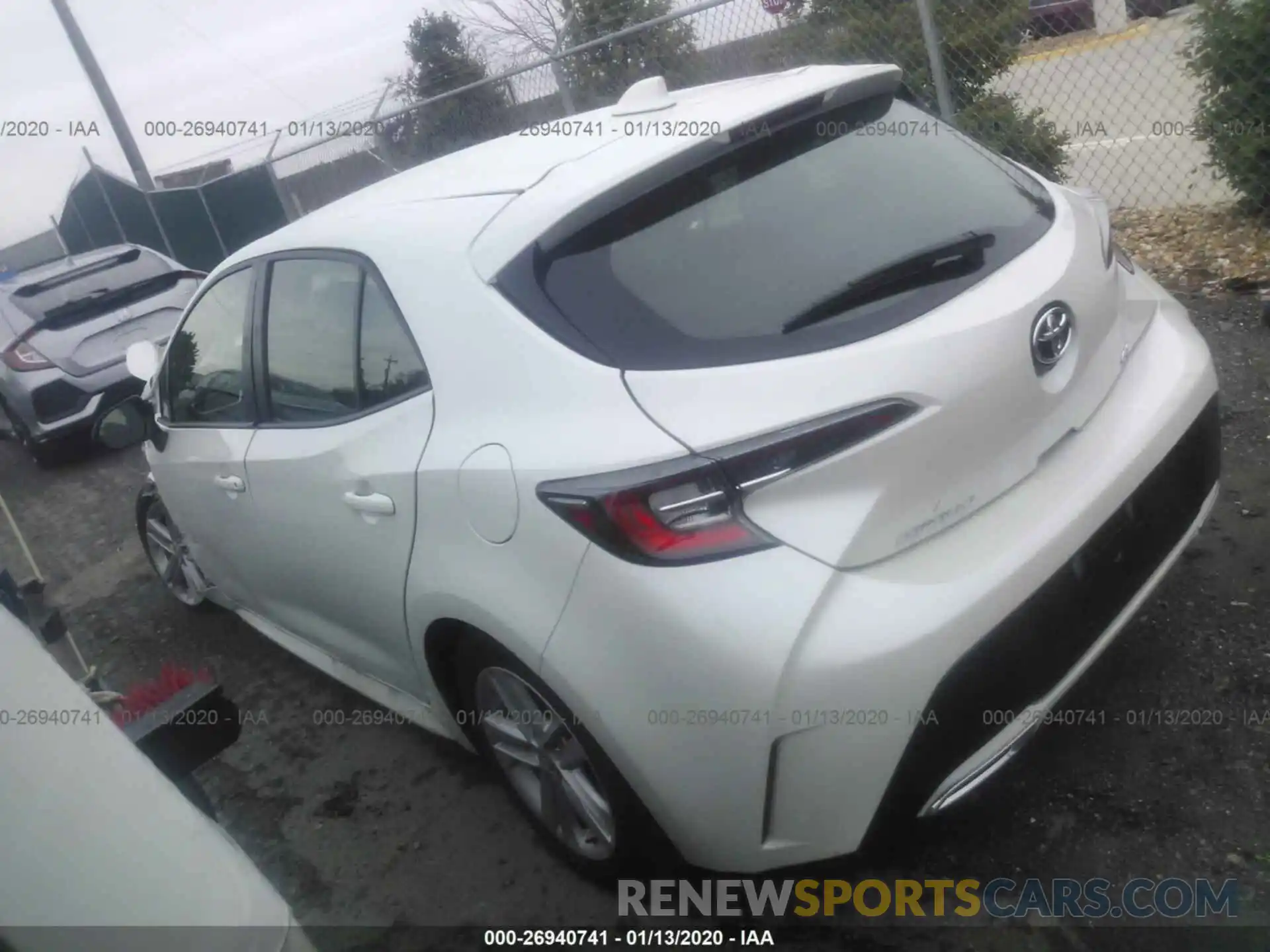 3 Photograph of a damaged car JTNK4RBE3K3052343 TOYOTA COROLLA 2019