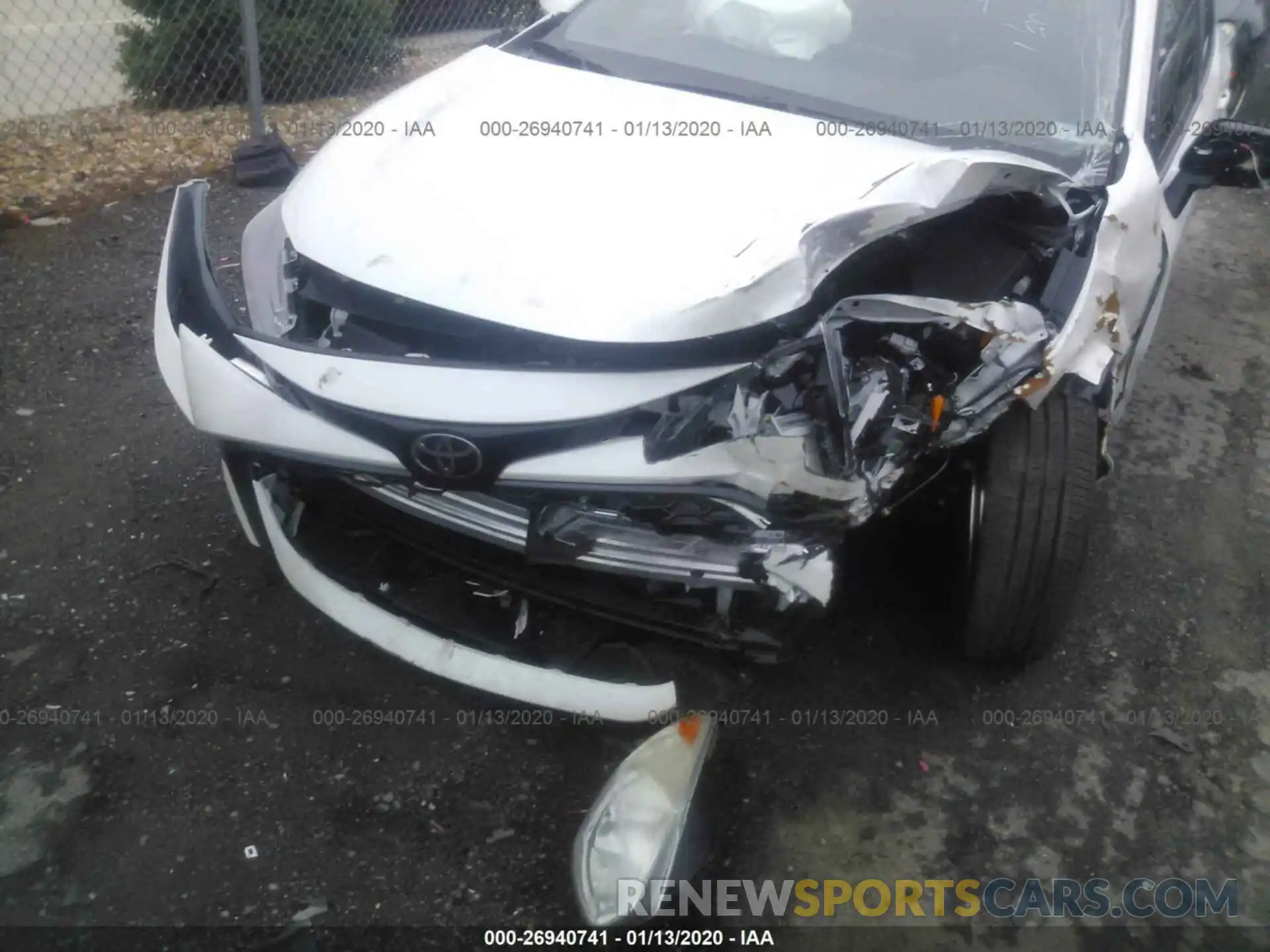 6 Photograph of a damaged car JTNK4RBE3K3052343 TOYOTA COROLLA 2019