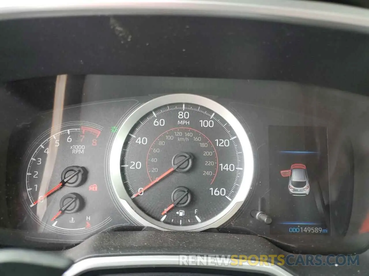 9 Photograph of a damaged car JTNK4RBE4K3001367 TOYOTA COROLLA 2019