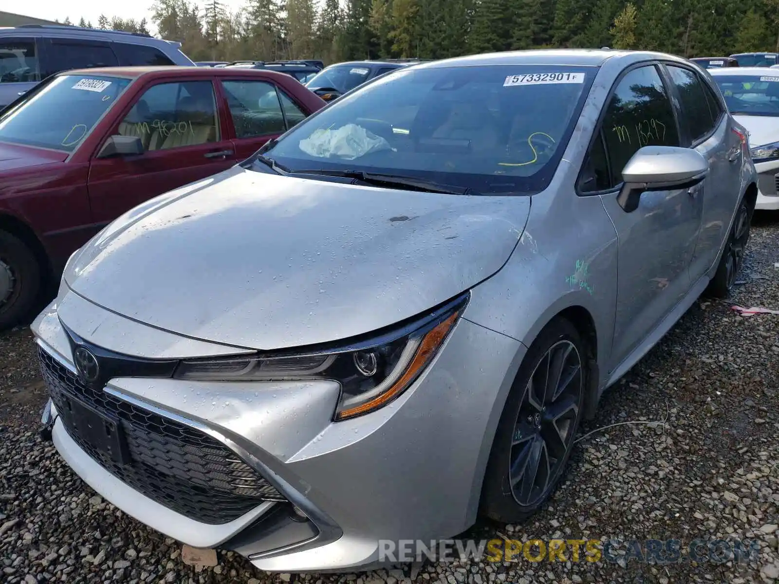 2 Photograph of a damaged car JTNK4RBE4K3012515 TOYOTA COROLLA 2019