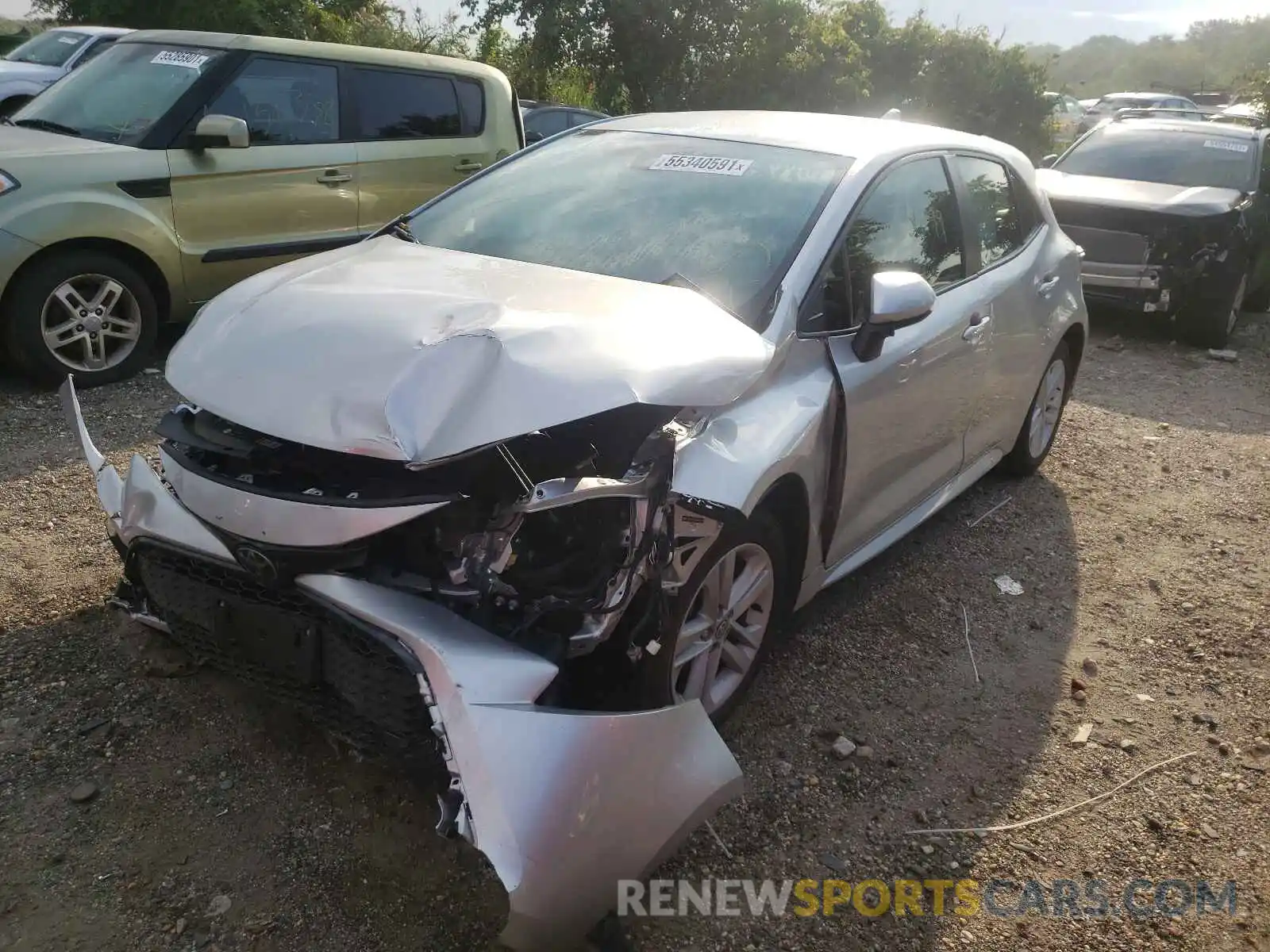 2 Photograph of a damaged car JTNK4RBE4K3018198 TOYOTA COROLLA 2019