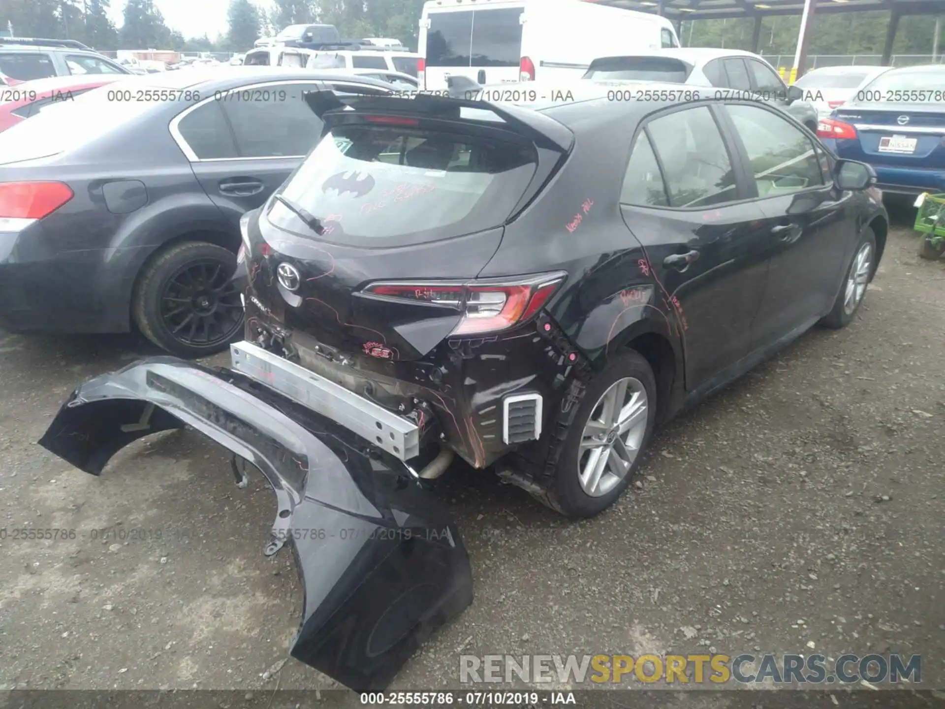 4 Photograph of a damaged car JTNK4RBE4K3052867 TOYOTA COROLLA 2019