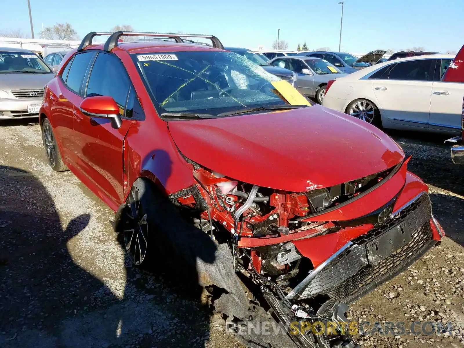 1 Photograph of a damaged car JTNK4RBE4K3057146 TOYOTA COROLLA 2019