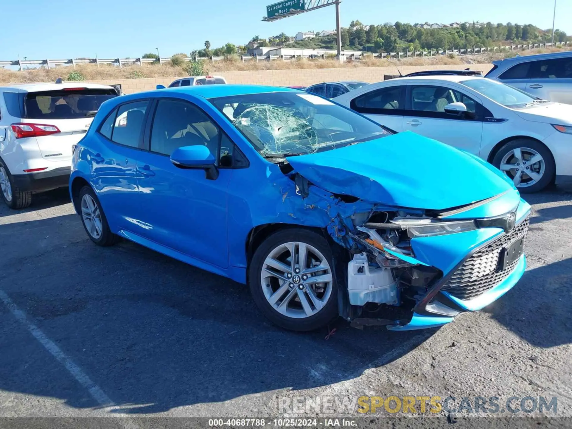 1 Photograph of a damaged car JTNK4RBE4K3072780 TOYOTA COROLLA 2019