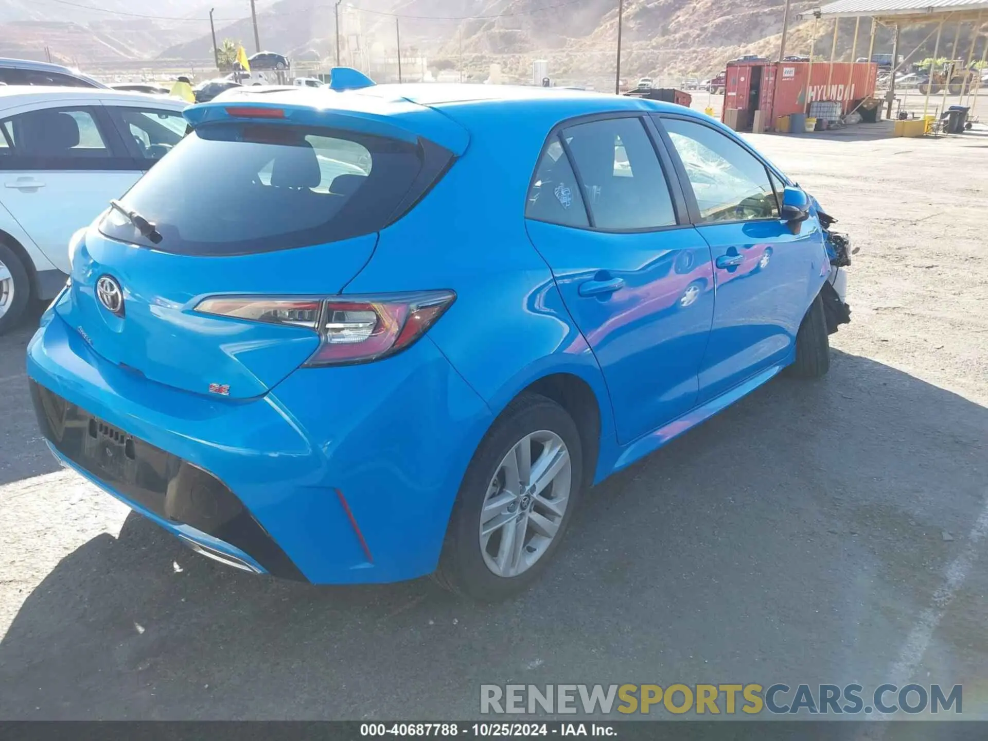 4 Photograph of a damaged car JTNK4RBE4K3072780 TOYOTA COROLLA 2019