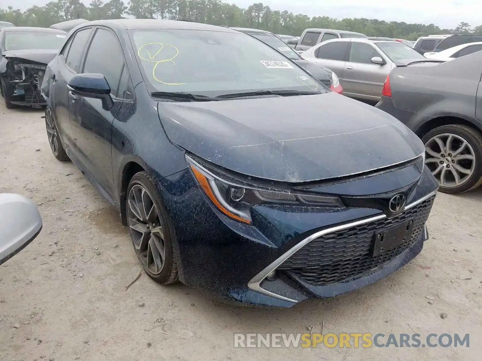 1 Photograph of a damaged car JTNK4RBE5K3015374 TOYOTA COROLLA 2019