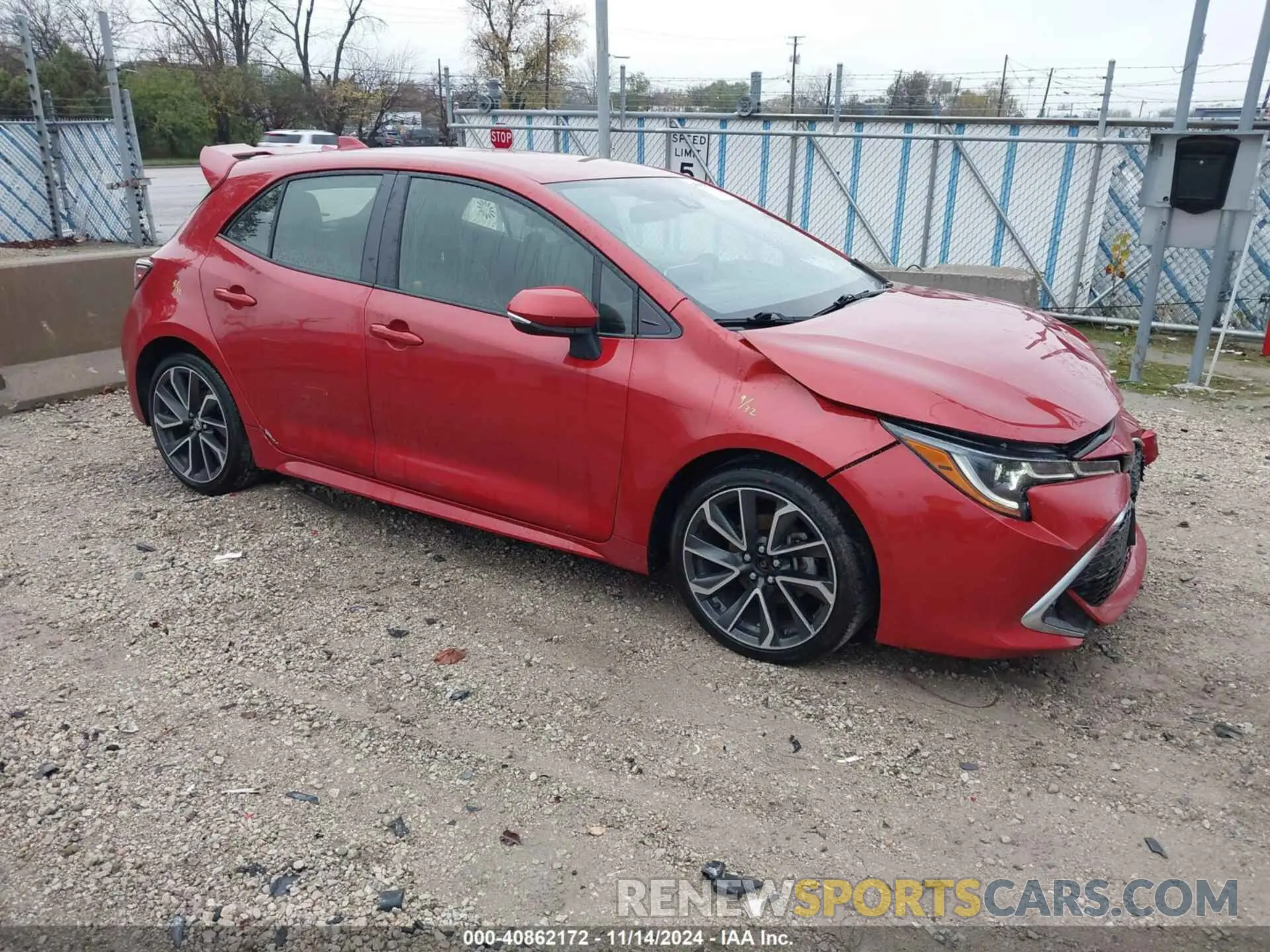1 Photograph of a damaged car JTNK4RBE5K3018730 TOYOTA COROLLA 2019