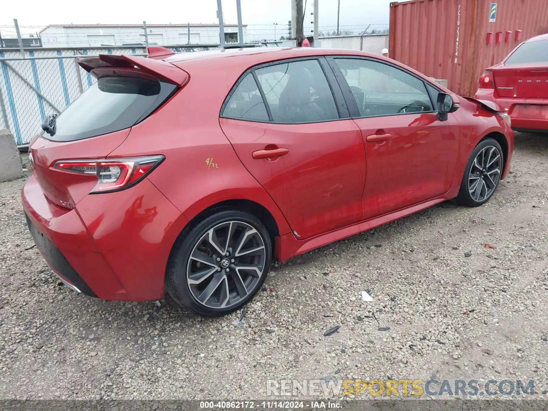 4 Photograph of a damaged car JTNK4RBE5K3018730 TOYOTA COROLLA 2019