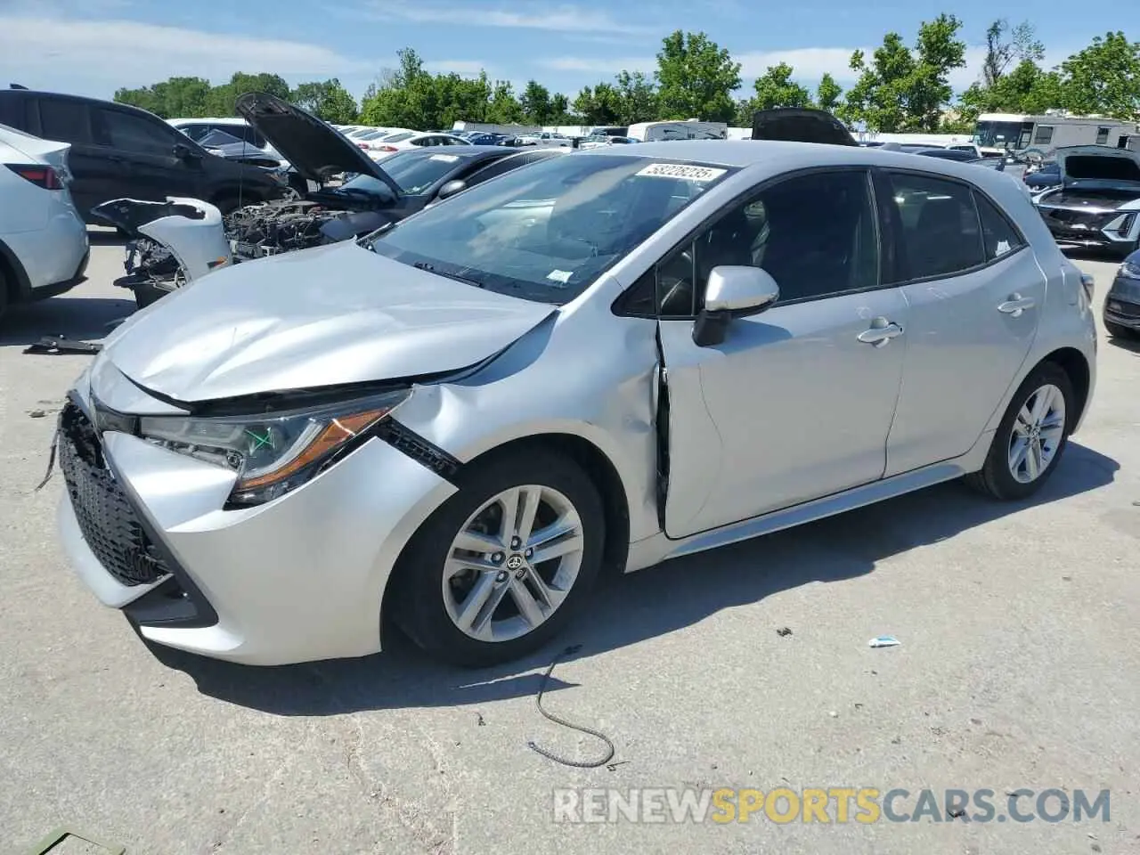 1 Photograph of a damaged car JTNK4RBE5K3031154 TOYOTA COROLLA 2019