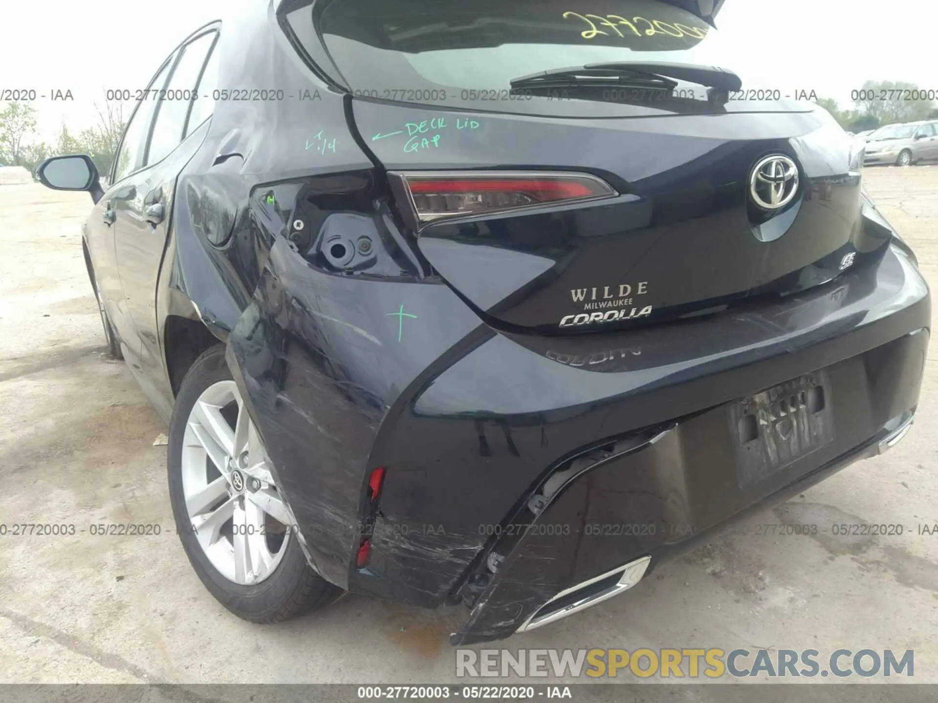 6 Photograph of a damaged car JTNK4RBE5K3032210 TOYOTA COROLLA 2019
