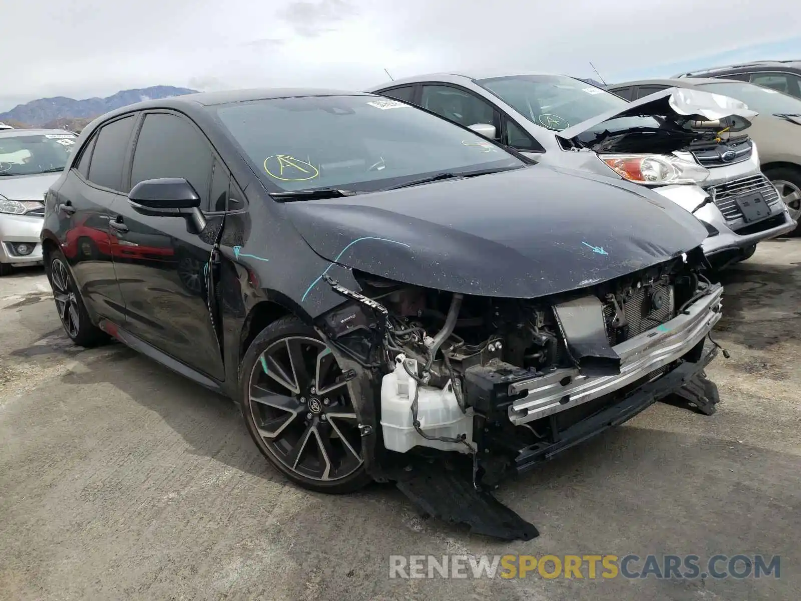 1 Photograph of a damaged car JTNK4RBE6K3001726 TOYOTA COROLLA 2019