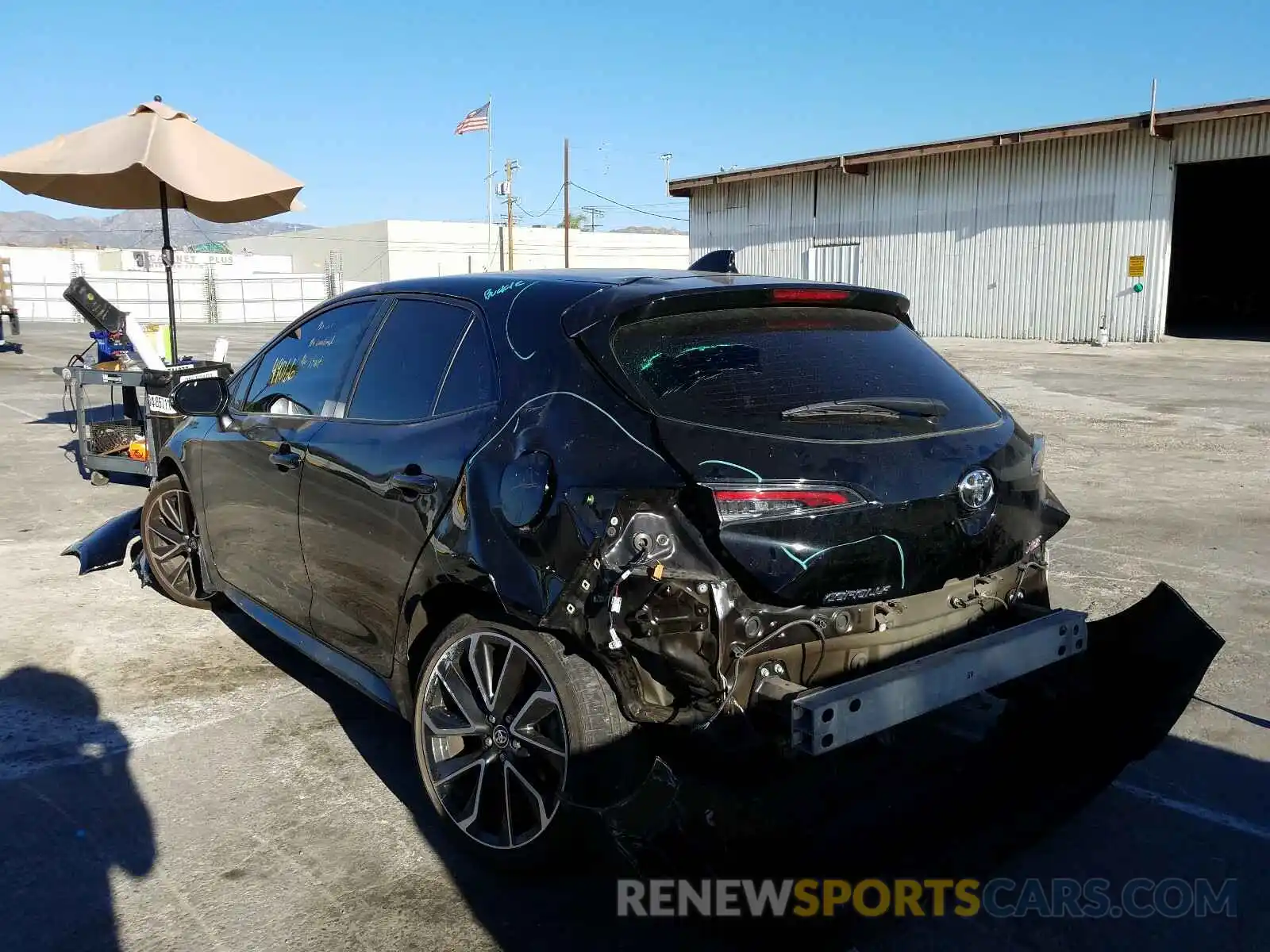 3 Photograph of a damaged car JTNK4RBE6K3001726 TOYOTA COROLLA 2019