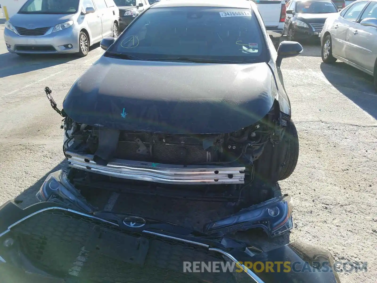 9 Photograph of a damaged car JTNK4RBE6K3001726 TOYOTA COROLLA 2019