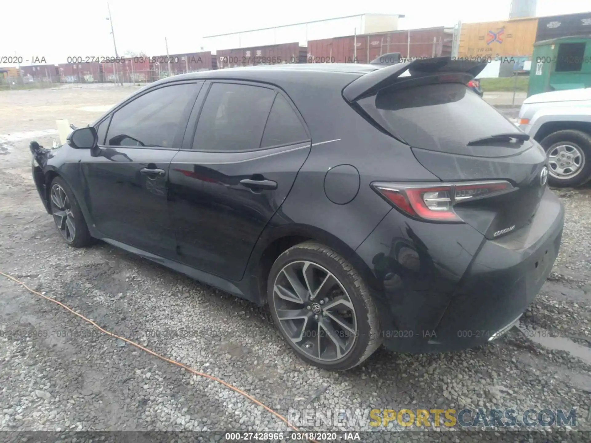 3 Photograph of a damaged car JTNK4RBE6K3009020 TOYOTA COROLLA 2019