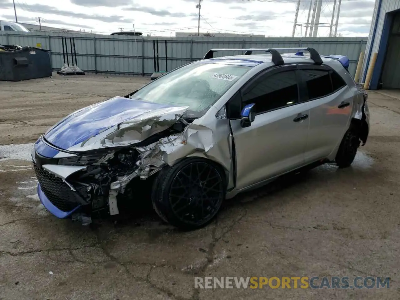 1 Photograph of a damaged car JTNK4RBE6K3010314 TOYOTA COROLLA 2019